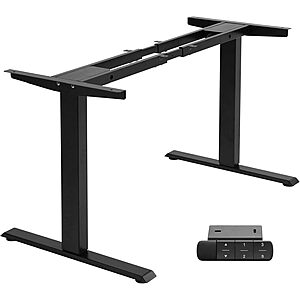 TOPSKY Dual Motor Electric Adjustable Standing Desk Frame (Black or White) $108.79 + Free Shipping