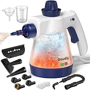 Dovety Pressurized Handheld Steam Cleaner w/ 12-Piece Accessories  + Free Shipping