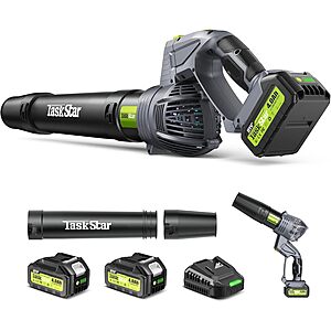 TaskStar Lightweight Cordless Leaf Blower w/ 2x 4.0Ah Batteries & Charger $39.75 + Free Shipping