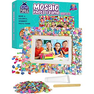 Purple Ladybug Kids DIY Mosaic Photo Frame Craft Kit (Shiny Mosaic Shells) $8.99 + Free Shipping w/ Prime or on $35