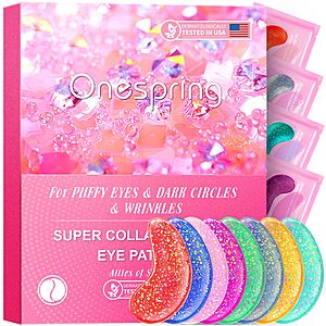 24-Pairs Onespring Under Eye Gel Patches (Pink) $6.39 w/ S&S + Free Shipping w/ Prime or on $35+