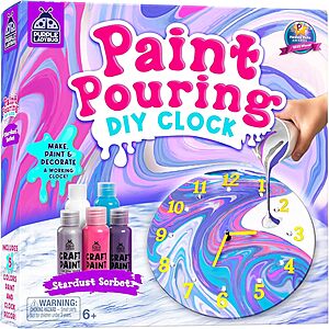 Purple Ladybug Kids Paint Pouring DIY Clock Kit (2 colors) $12.74 + Free Shipping w/ Prime or on $35