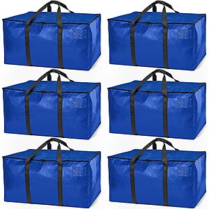 6-Pack ClearSpace Heavy Duty Moving Storage Bags (29" x 13" x 14", Blue) $9.99, 2-Pack $4.99 + Free Shipping w/ Prime or on $35+