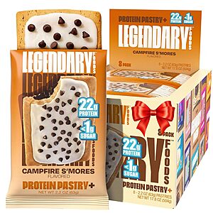 8-Pack Legendary Foods 22g Protein Pastry+ Snacks (various flavors) from $11.36 w/ S&S + Free Shipping w/ Prime or on $35+