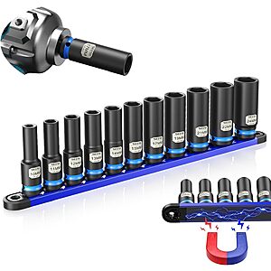 Prime Members: 11-Pc Seesii 1/2″ Drive CR-MO Deep Impact Socket Set (10-24mm) $19.50 + Free Shipping
