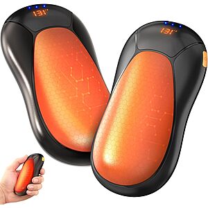 2-Pack 4000mAh JIJ Rechargeable Electric Hand Warmers (Black) $10 