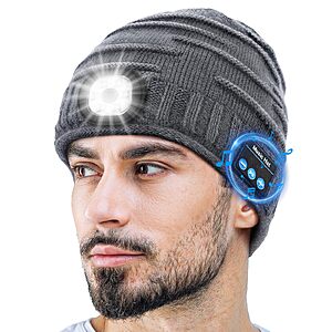 ZOOI Bluetooth Beanie with LED Light (Grey) $10.19 + Free Shipping w/ Prime or on $35+