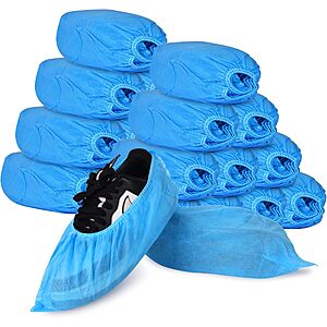 200-Pack (100-Pairs) Sunshine post Disposable Shoe Covers (Large, Blue) $10.46 + Free Shipping w/ Prime or on $35+