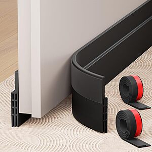 Prime Members: 2-Pack 39" Hojoy Under Door Draft Stopper (Black) $5.70 + Free Shipping