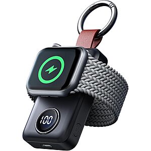 Prime Members: 2000mAh Joyroom Portable Magnetic Apple Watch Charger w/ Keychain (Black) $9.91 + Free Shipping