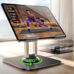 Prime Members: Lisen Adjustable 360-Degree Tablet Stand Holder (up to 12.9") $9 + Free Shipping