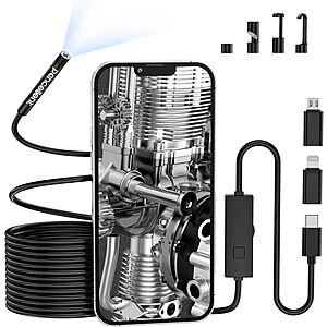 16.5' Pancellent 1920P USB-C Snake Inspection Borescope Camera w/ Accessories $12.34 + Free Shipping w/ Prime or on $35+