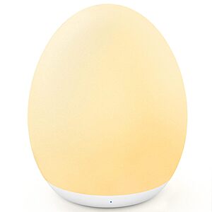MediAcous Rechargeable Egg Night Light w/ 7-Colors Mode & Touch Control $14.99 + Free Shipping w/ Prime or on $35+