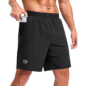 G Gradual Men's Athletic Shorts w/ 2-Pockets & 2-Zipper Pockets (5"/7"/9" Inseam) $15 