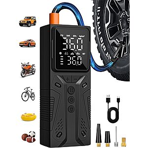 AIRSURE Portable 150PSI Cordless Air Compressor & Tire Inflator $11.99 + Free Shipping w/ Prime or on $35+