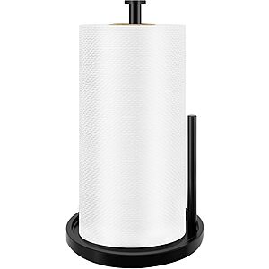 STWWO Stainless Steel Countertop Paper Towel Holder w/ Weighted Base (Black) $5 
