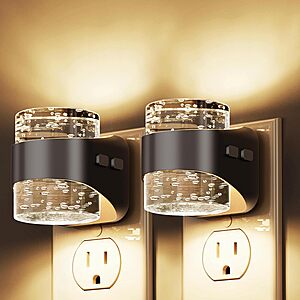 2-Pack L LOHAS LED Dimmable Wall Plug Bubble Night Lights w/ Light Sensor (various) from $9.99 + Free Shipping w/ Prime or on $35+