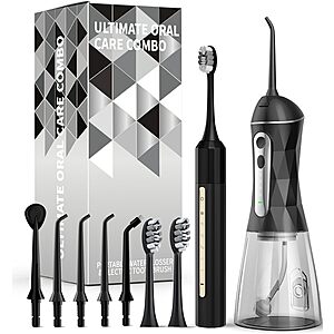 Lumivoid Rechargeable Water Dental Flosser & Electric Toothbrush Combo (4 colors) $14.99 + Free Shipping w/ Prime or on $35+