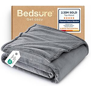 Prime Members: Bedsure GentleSoft Fleece Microfiber Blankets: Full $19.50, Queen $13 & More + Free S&H