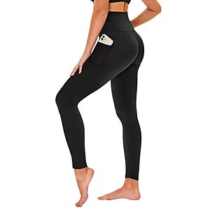 Tnnzeet Women's High Waisted Leggings (2-Pocket, size S-4XL, Various Colors) $4.49 & More + Free Shipping w/ Prime or on $35+