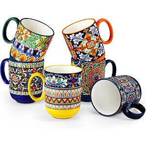 6-Pack 14-Ounce vancasso Bohemian Style Porcelain Coffee Mugs $28 + Free S&H