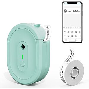 Nadaiin N12 Bluetooth Thermal Label Maker w/ Tape (Green) $8.39 + Free Shipping