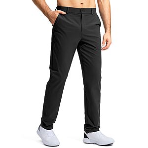 Pudolla Men's Quick Dry Stretch Golf Pants w/ 2 Pockets & 1 Rear Pocket (various) $18 