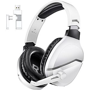 WolfLawS TA2000 Wireless Gaming Headset w/ Noise-Canceling Mic (PS5/PS4/PC) $13