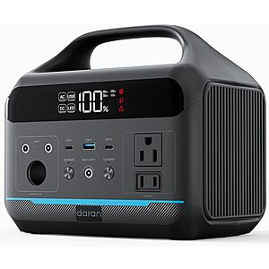 DARAN 288Wh 600W LiFePO4 Power Station $133 + Free S&H