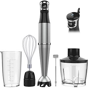 Turelar 1100W 5-in-1 Handheld Immersion Blender Set w/ Chopper, Whisk & Frother (Black) $24.99 + Free Shipping
