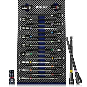 Facoow Magnetic Impact Nut Driver Set: 55-Pc $28.80, 18-Pc 6" Long Color-Coded $19.20
