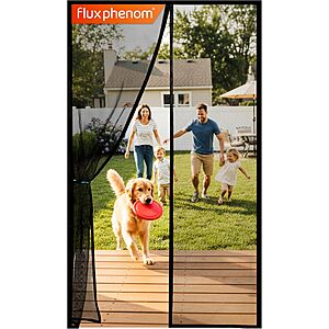 38" x 82" Flux Phenom Heavy-Duty Mesh Magnetic Screen Door $14.40 