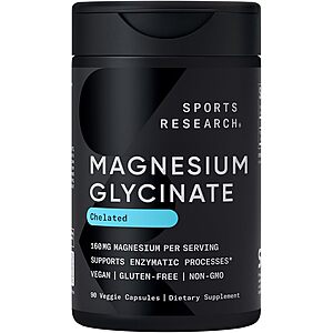 Select Prime Member Accounts: 90-Ct Sports Research 160mg Magnesium Glycinate $8.80 & More w/ S&S + Free S&H