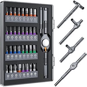 Prime: 32-in-1 Wesdut T-Handle Magnetic Ratchet Screwdriver Set $10.55 + Free S&H