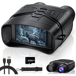 Teluha 4K Rechargeable 5000mAh Night Vision Binoculars w/ 32GB Card (2 colors) $39.99 + Free Shipping