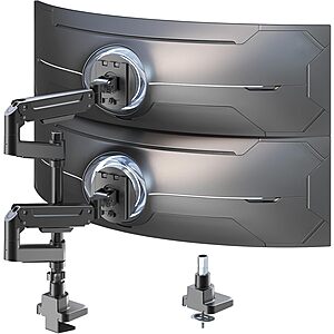 PUTORSEN Heavy-Duty Vertical Dual Monitor Desk Mount