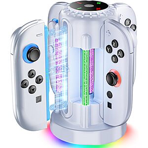 Fegliea 4-in-1 Charging Dock for Nintendo Switch 2 w/ LED Ligh (White or Black) + Free Shipping w/ Prime or on +