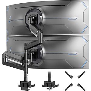 Putilsen Mount Heavy-Duty Vertical Dual Monitor Desk Mount