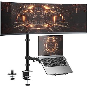 Putorsen Adjustable Monitor & Laptop Mount Stand (Up to 49" Monitor & 18" Laptop) $40 + Free S&H