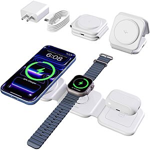 15W Smile Station 3-in-1 Magnetic Foldable Charging Station