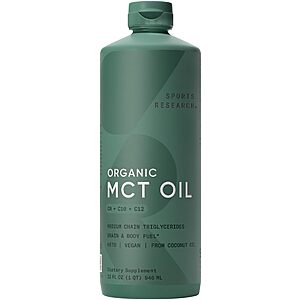 Select Accounts: 32-Oz Sports Research Organic Coconut MCT Oil $14.55 & More w/ S&S