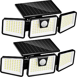 INCX Solar Outdoor Motion Sensor Flood Lights