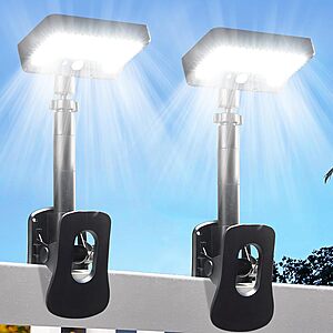 2-Pk Thumok Adjustable Outdoor Waterproof Solar Clip On Lights