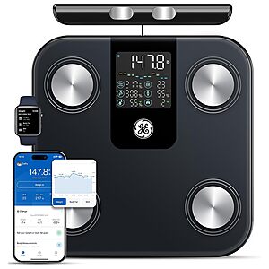 GE 8-Electrode Smart Bluetooth Digital Weight Scale (Black) $60 + Free S&H