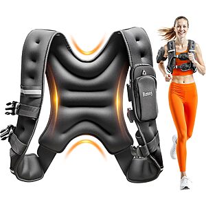 Renoj 14-Lbs. Weighted Vest w/ Reflective Strips and Storage Pocket (Charcoal) $7.99 + Free Shipping w/ Prime or on $35+