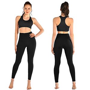 Fawarior Women's High Waist Full Length Leggings (Black) from $3.90 & More