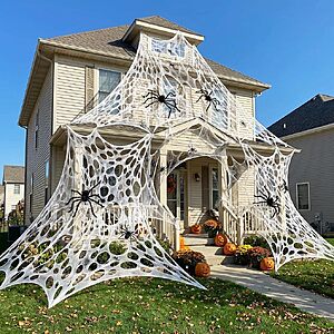 17' x 7' wymulot Uncut Giant DIY Stretchy Spider Web Halloween Decoration $6.50 