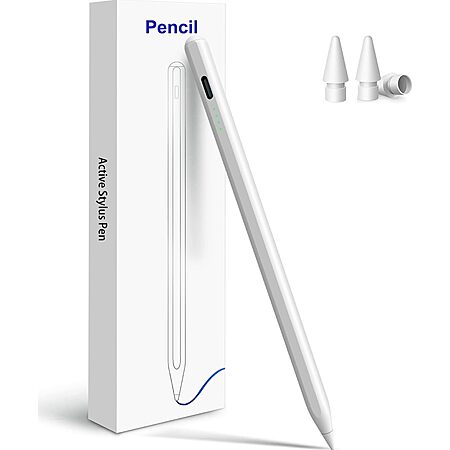Cpkeon Stylus Pen for iPad w/ Magnetic, Tilt Sensitivity & Palm Rejection (White) $6.49 + Free Shipping w/ Prime or on $35+