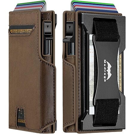 Medrega Men's RFID Biflod Leather Wallet w/ ID Window (Brown or Black) $9.99 + Free Shipping w/ Prime or on $35+
