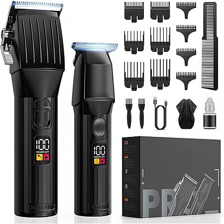 Solati Cordless Rechargeable Hair Clipper and Trimmer Set w/ 10 Combs & Accessories $17.81 + Free Shipping w/ Prime or on $35+